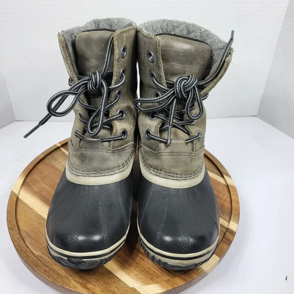 Sorel Women's Slimpack II Lace Waterproof Leather Duck Snow Boots NL2348 Sz 7.5